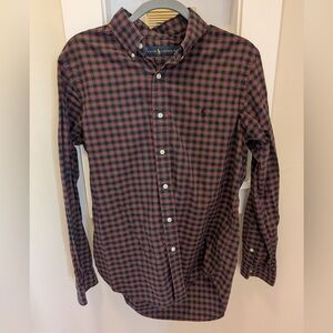 Polo by Ralph Lauren Men's Red and Black Checkered Shirt